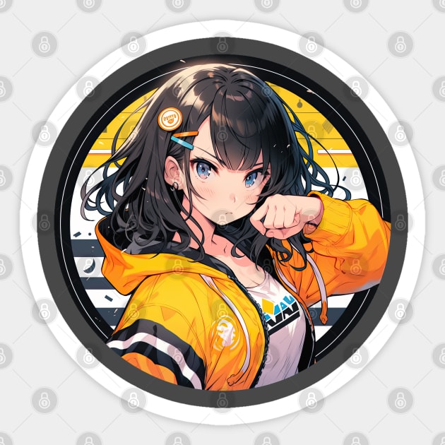 Fighting girl 3 Sticker by obstinator